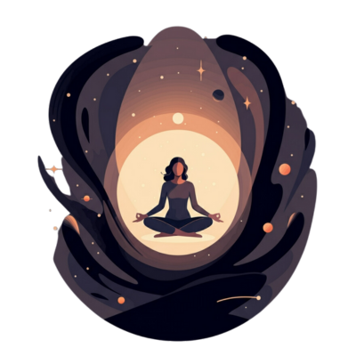 A person meditating within a protective energy field, representing spiritual boundaries, energy clearing, and psychic protection techniques.